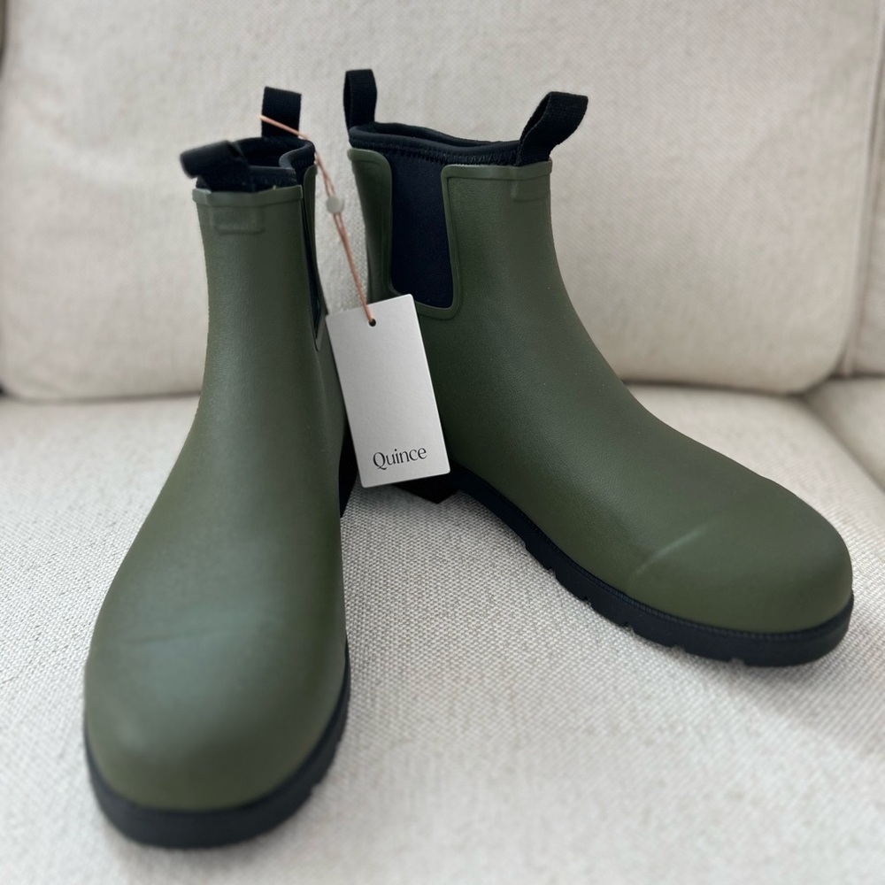 Quince Olive Green Chelsea Rain Boots